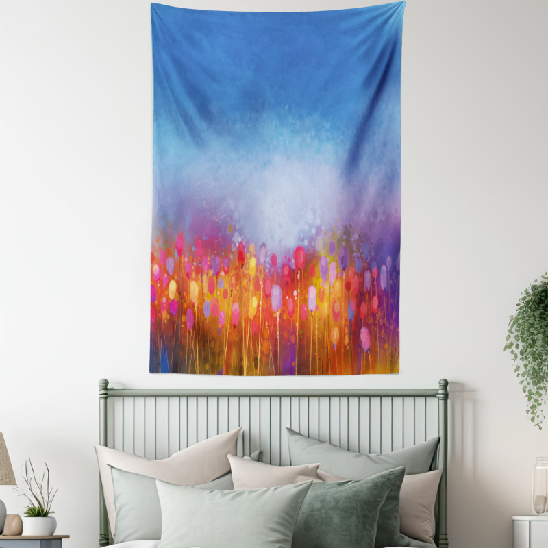 Tulip Garden Watercolor Tapestry