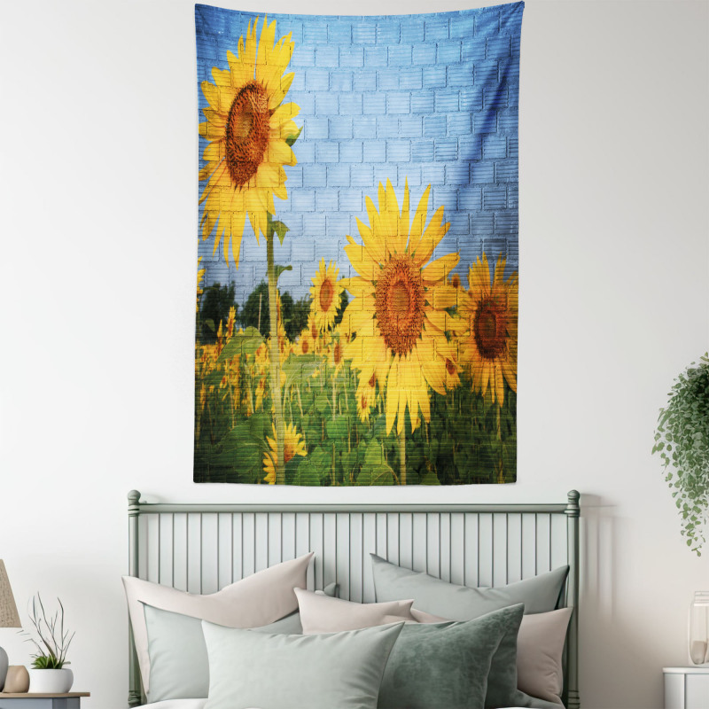 Sunflowers on the Wall Tapestry