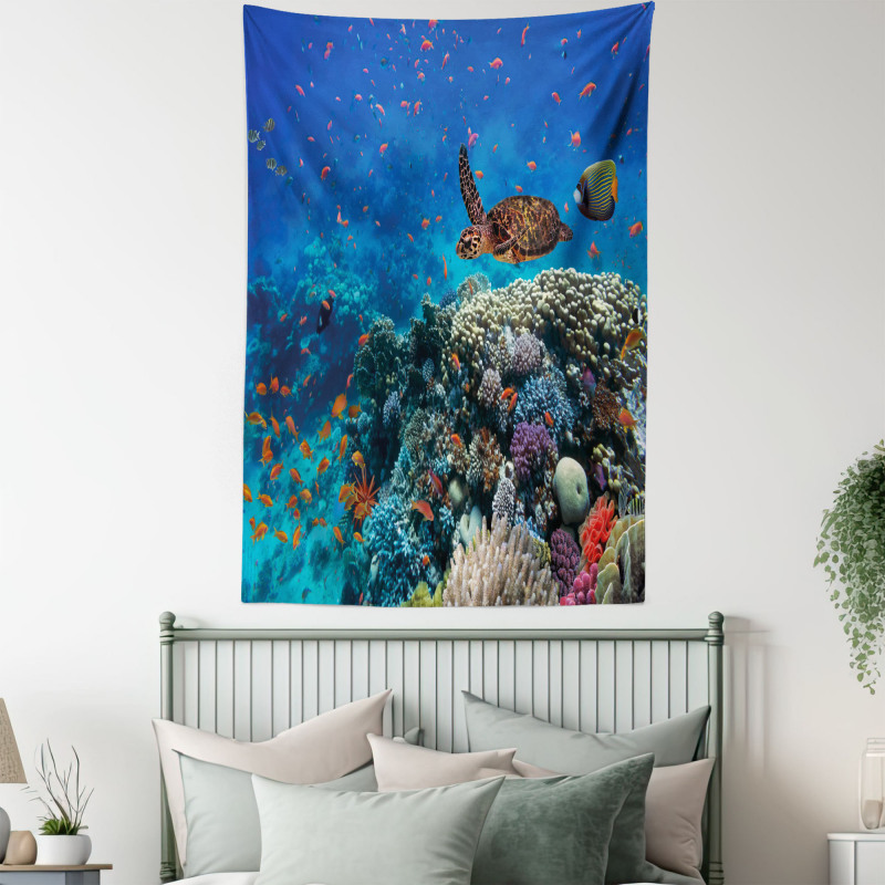 Tropical Turtle Water Tapestry