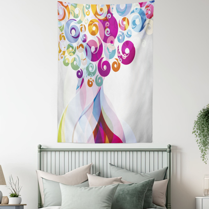 Colorful Flames Tapestry