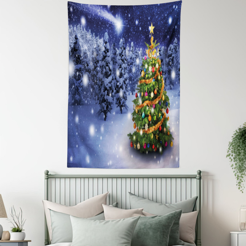 Elf Noel Theme Winter Tapestry