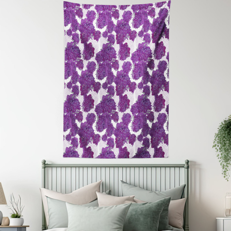 Allium Flower Petals Tapestry