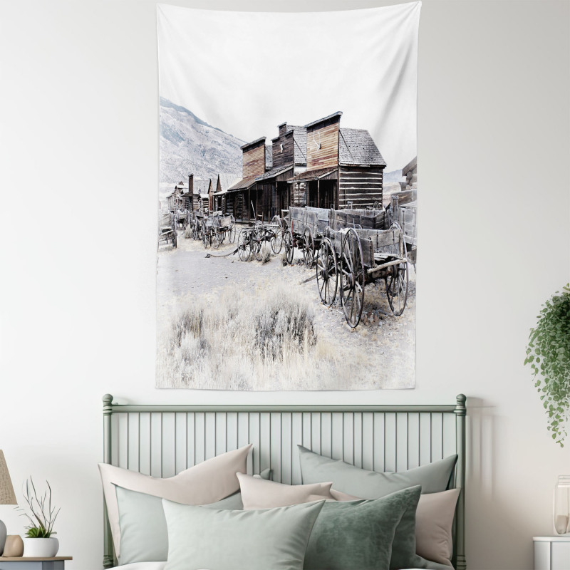 Old Wooden 20s Town Tapestry