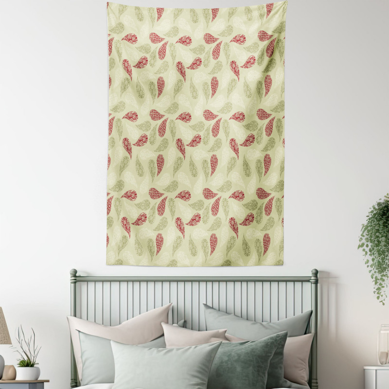 Floral Leaf Pattern Tapestry