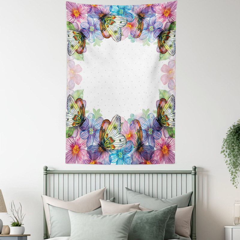 Pastel Tender Butterflies Tapestry