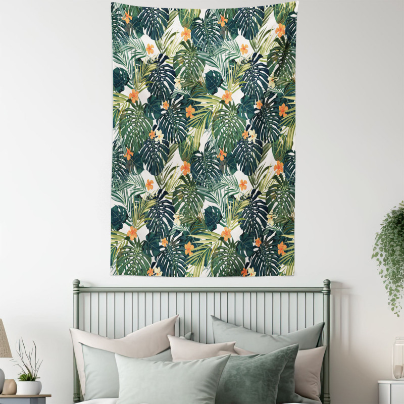 Botanic Tropic Leaves Tapestry