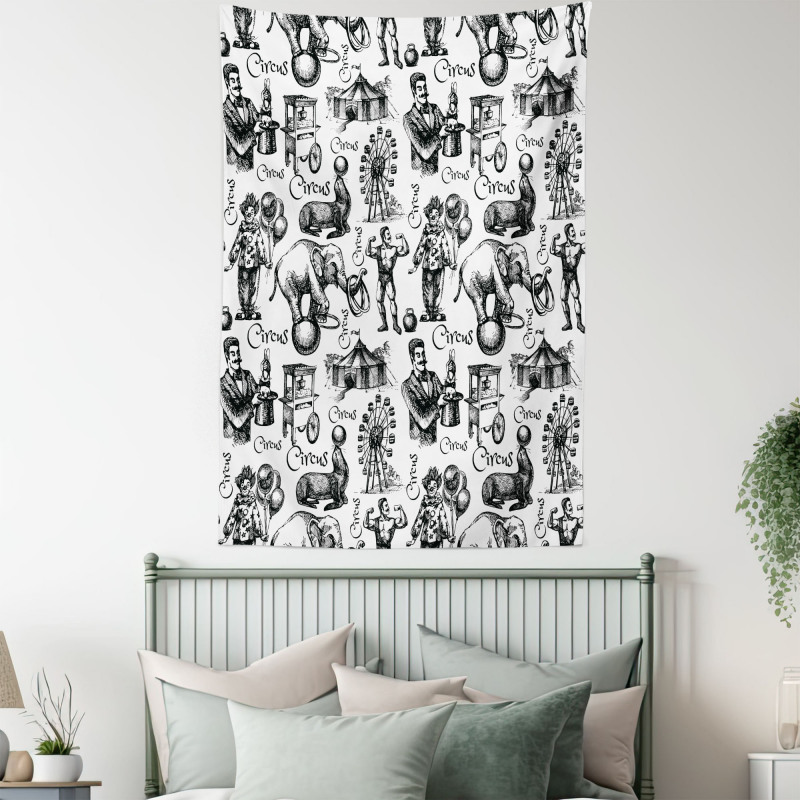 Circus Magician Theme Tapestry