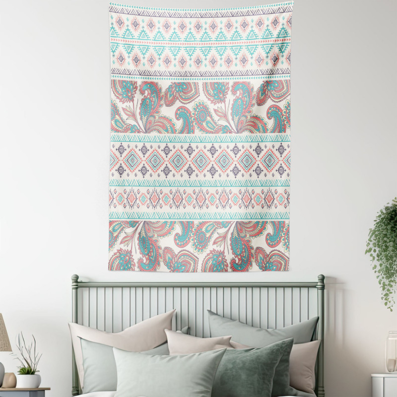 Floral Paisley and Aztec Tapestry