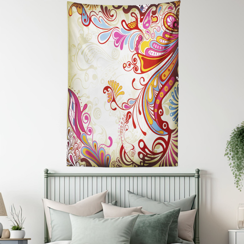 Flower Bouquet Paisley Tapestry