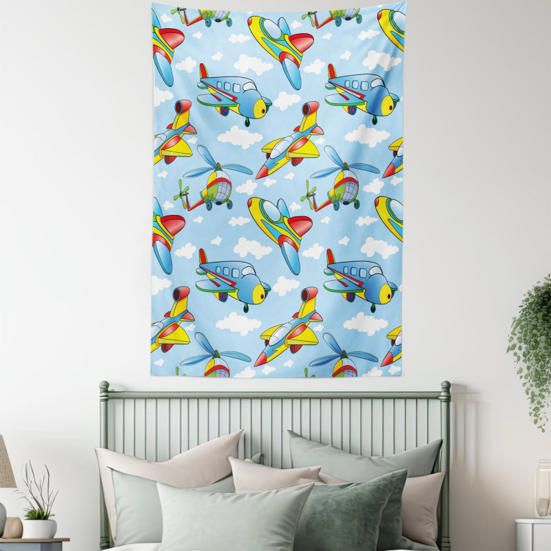 Planes and Helicopters Tapestry