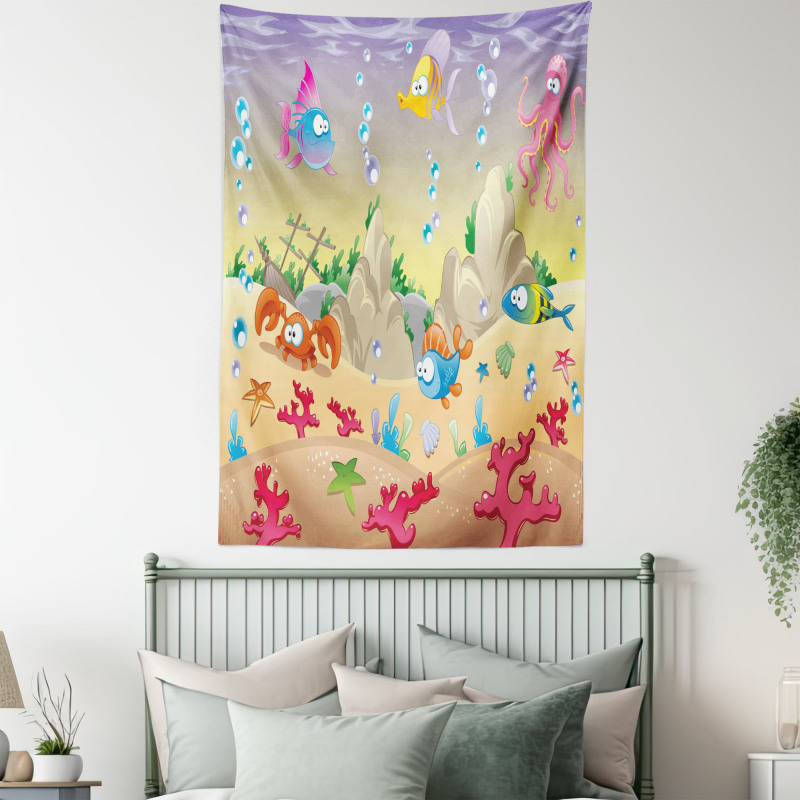 Kids Cartoon Funny Tapestry