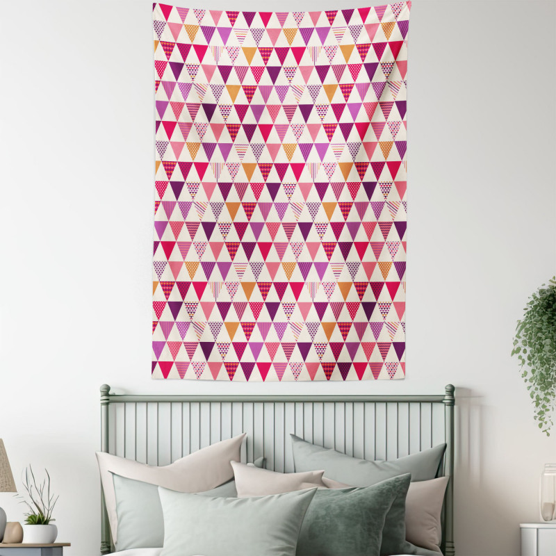 Geoemetric Triangles Dots Tapestry