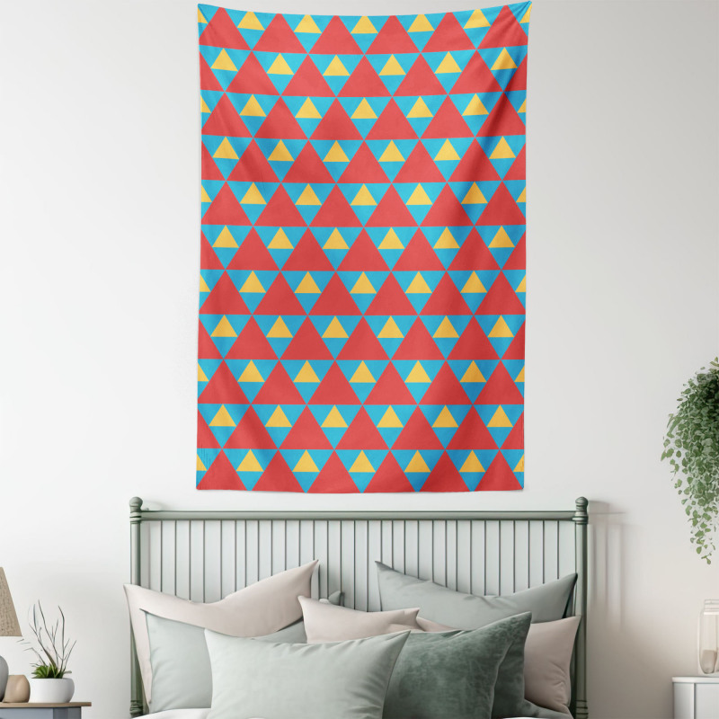 Big Small Triangles Retro Tapestry