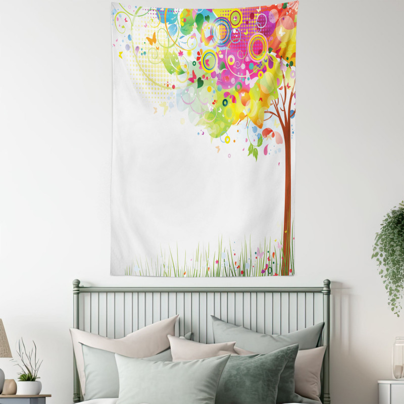 Color Bursting Tree of Life Tapestry