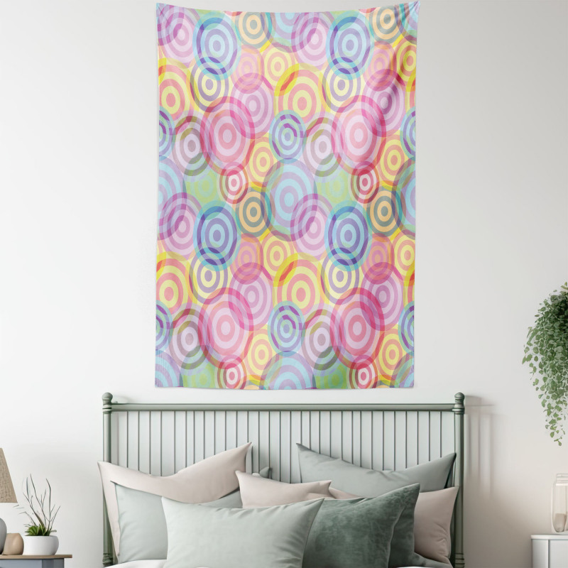 Geometric Circles Rounds Tapestry