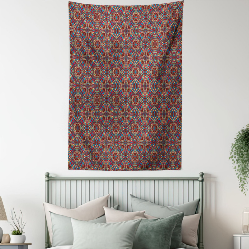 Vivid Oriental Glass Tapestry