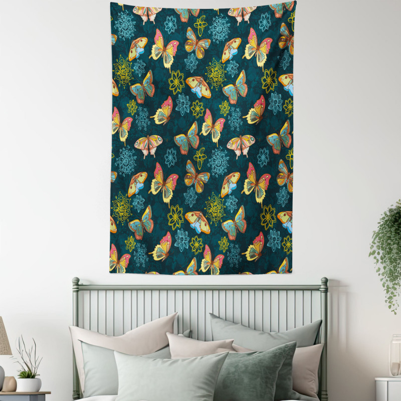 Butterflies and Flowers Tapestry