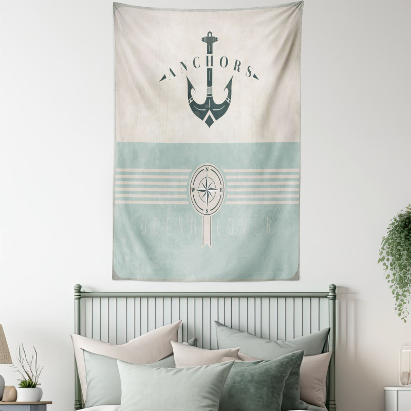 Vintage Marine Anchor Tapestry