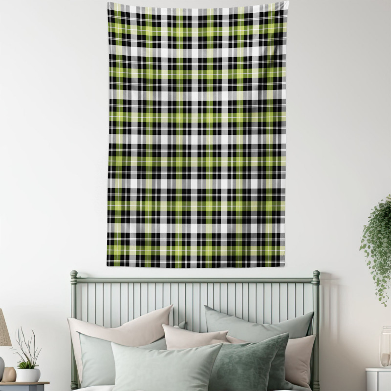 Vertical Square Lines Tapestry