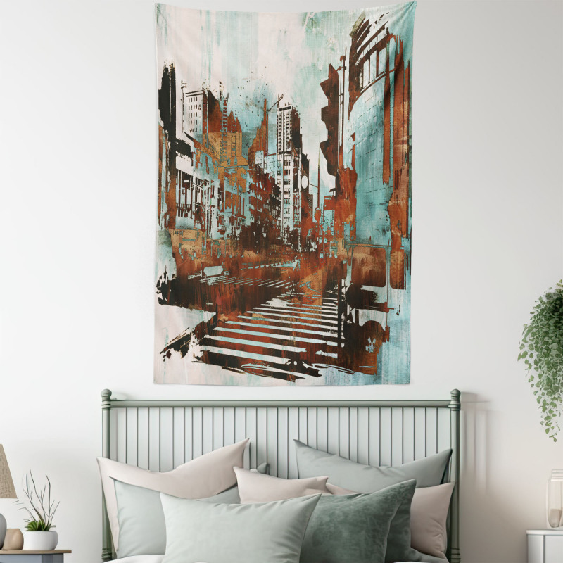 Urban Abstract Cityscape Tapestry