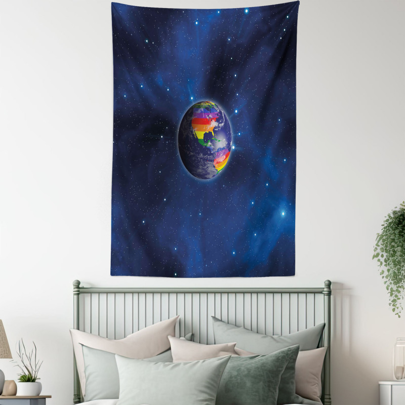 Earth LGBT Colors Tapestry