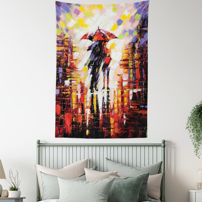 Romantic Painting Couple Tapestry