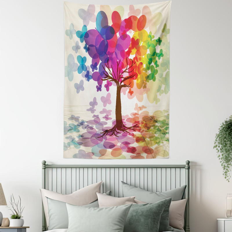 Colorful Spring Tree Tapestry