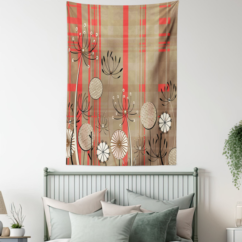 Vintage Style Botany Artsy Tapestry