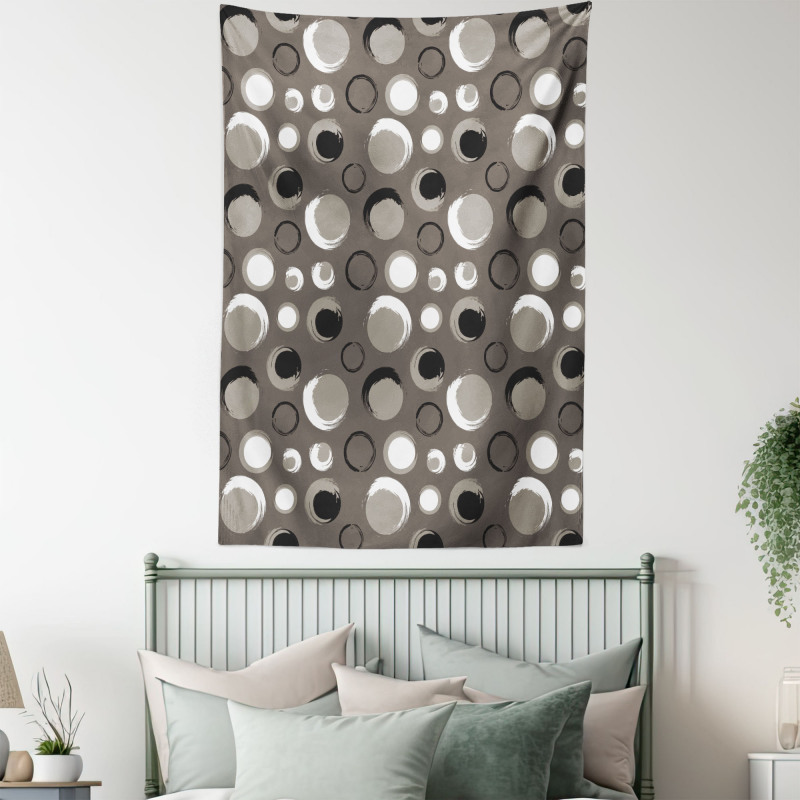 Dots Brushstrokes Grunge Tapestry