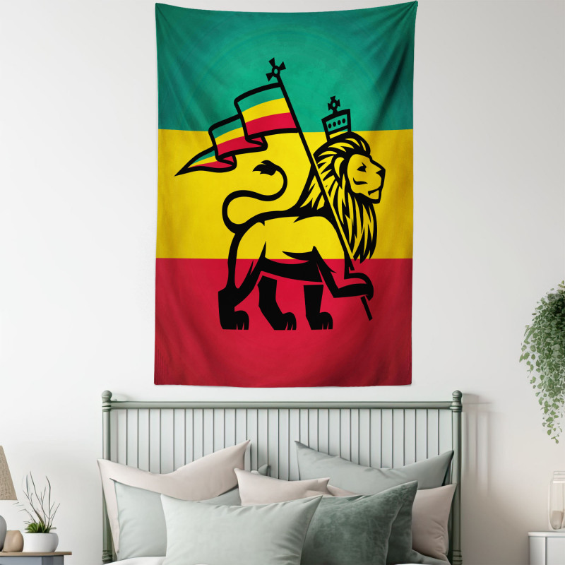 Judah Lion Rastafari Flag Tapestry