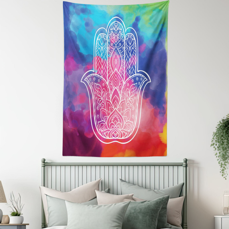 Watercolor Gentle Swirls Tapestry