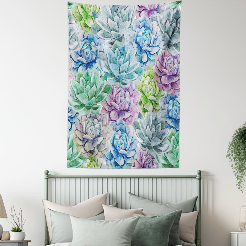 Flowers in Watercolor Tapestry