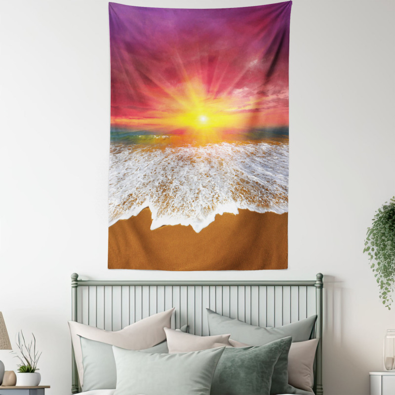 Vivid Coastal Scenery Tapestry