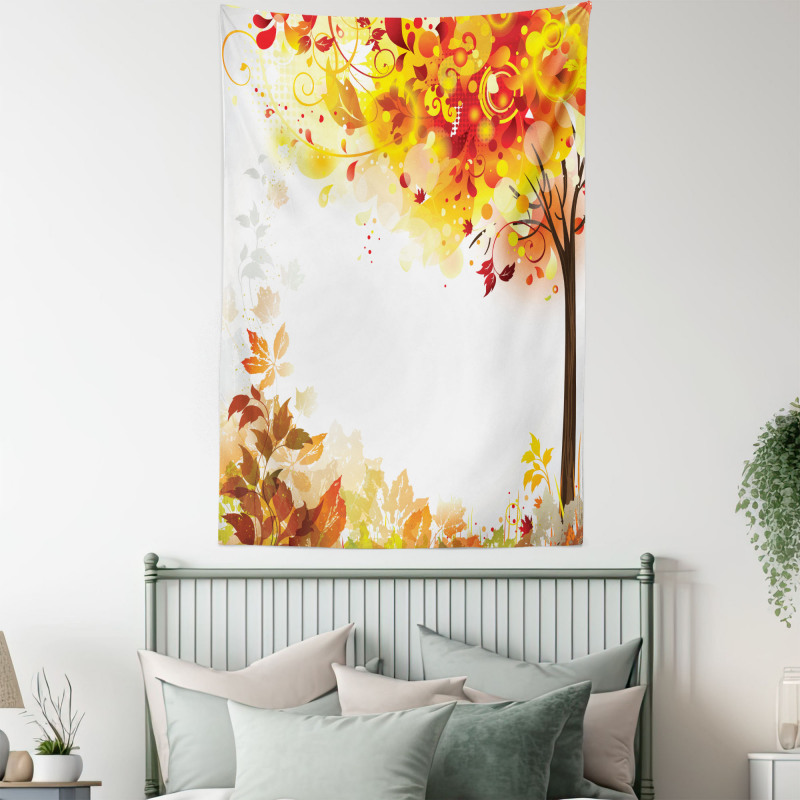 Abstract Fall Season Tree Tapestry