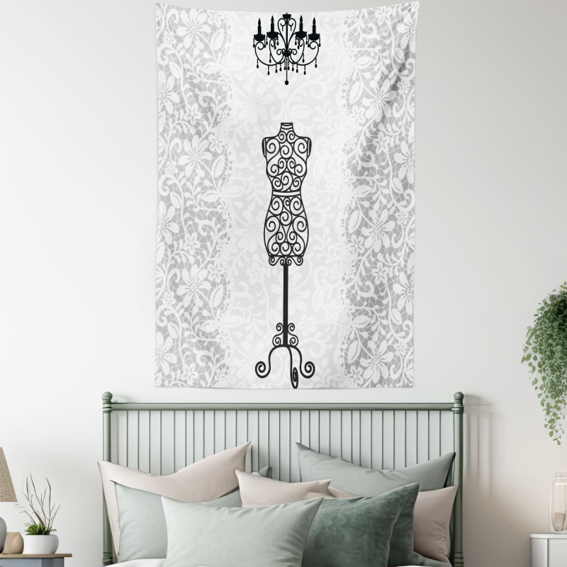 Monochrome Design Swirl Tapestry