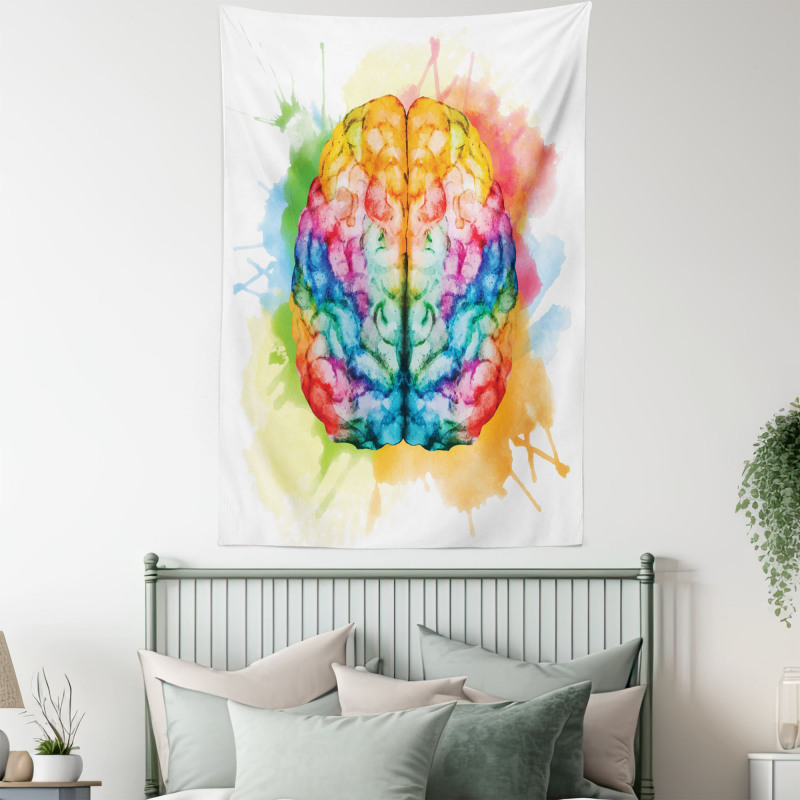 Colorful Human Brain Tapestry