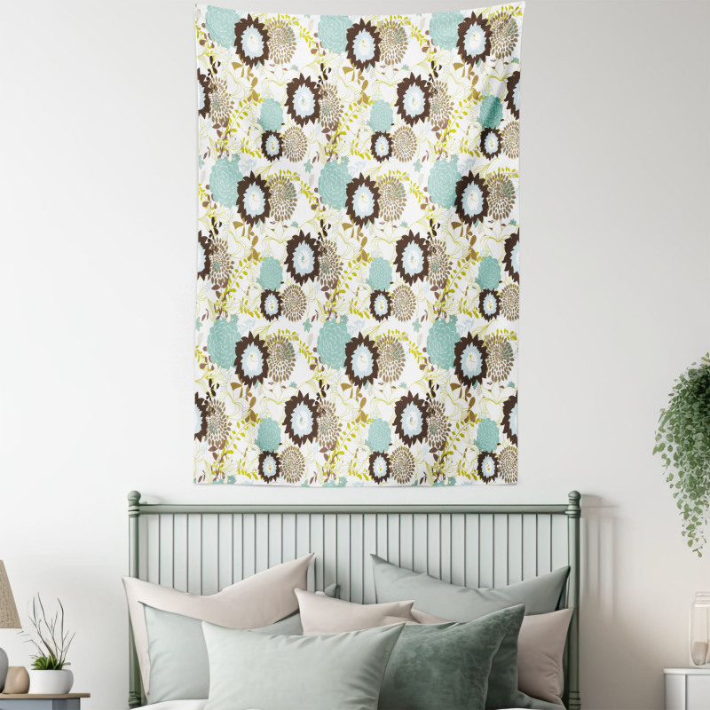 Abstract Ornate Flower Tapestry