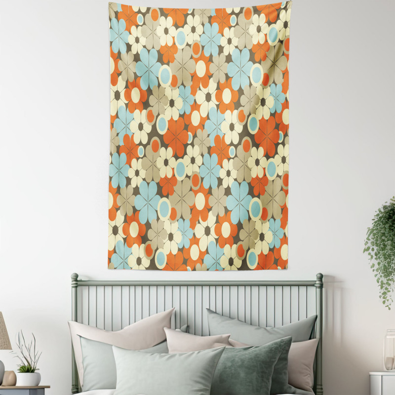 Retro Simple Flowers Tapestry