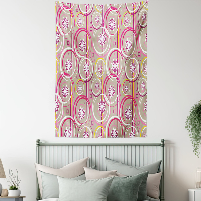 Modern Retro Mix Sketch Tapestry