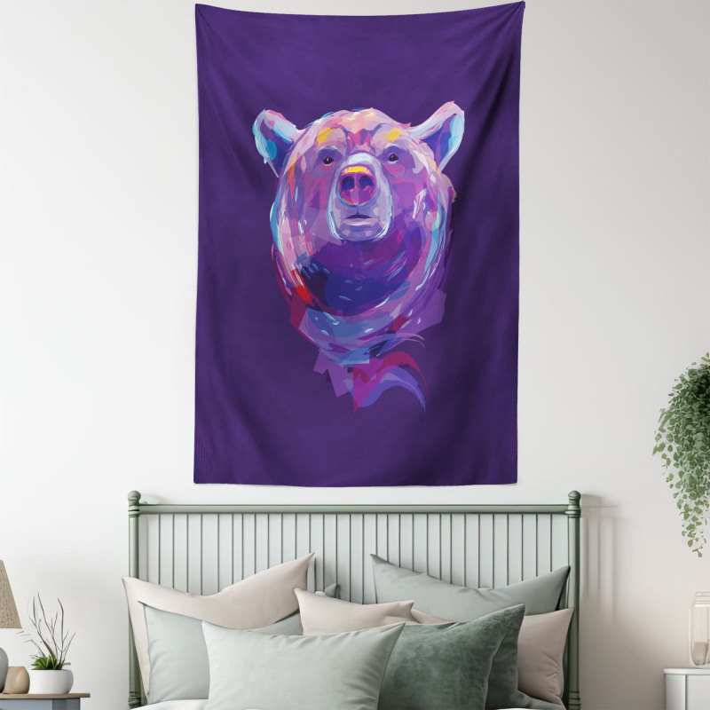 Mascot Face Brushstrokes Tapestry