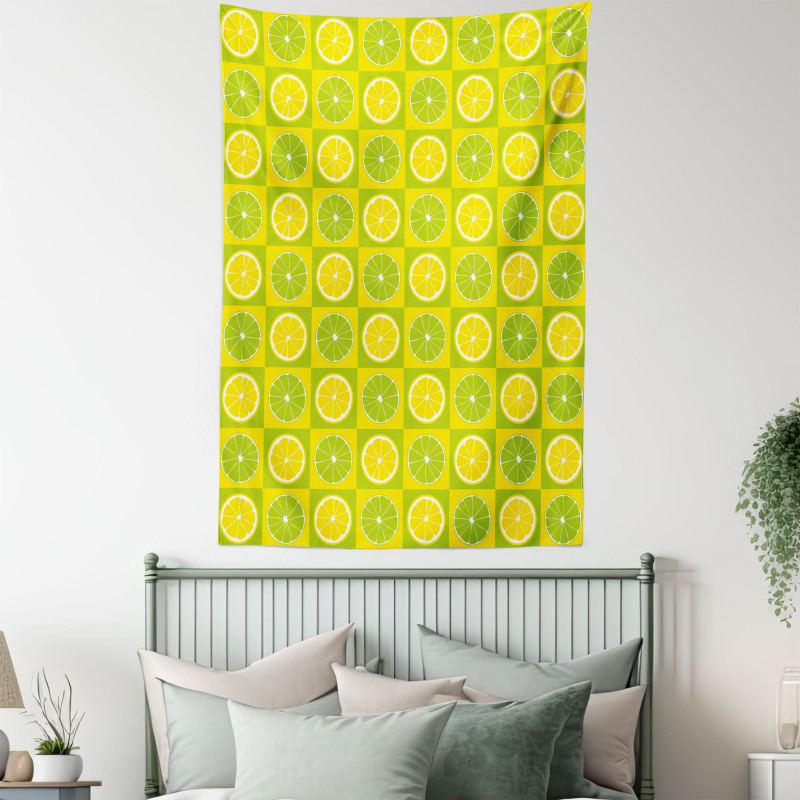 Lemon Lime Pop Art Tapestry