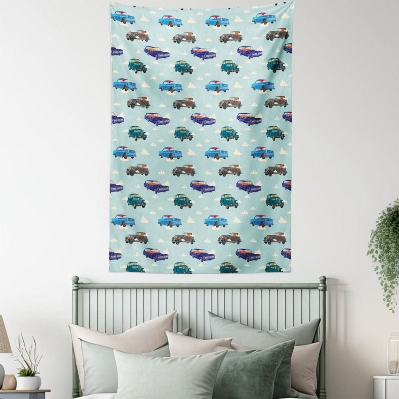 Abstarct Design Retro Ride Tapestry