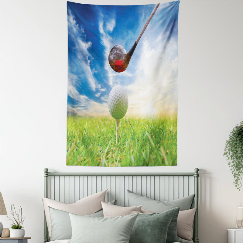 Golf Club and Ball Tapestry