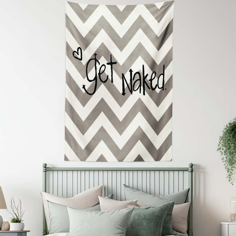 Get Naked Heart Zig Zag Tapestry