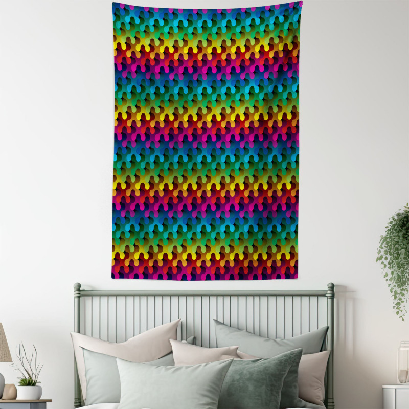 Digital Puzzle Style Tapestry