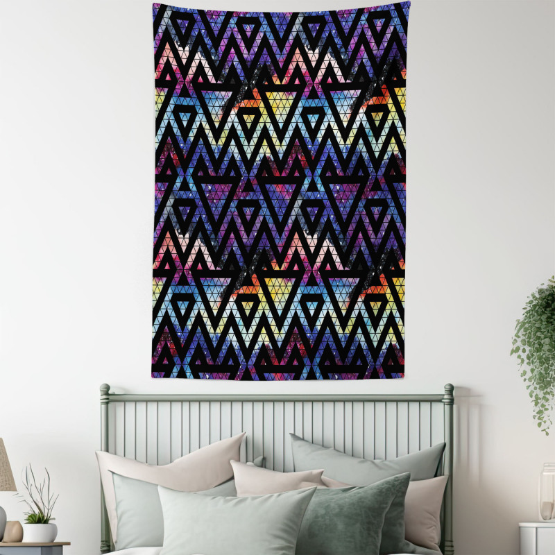 Galaxy Theme Lines Tapestry