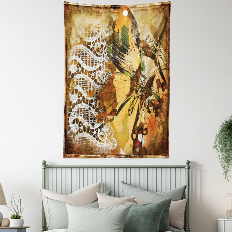 Butterfly and Lace Ornate Tapestry