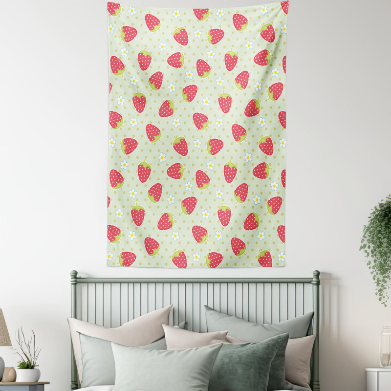 Spring Blossoms Cartoon Tapestry