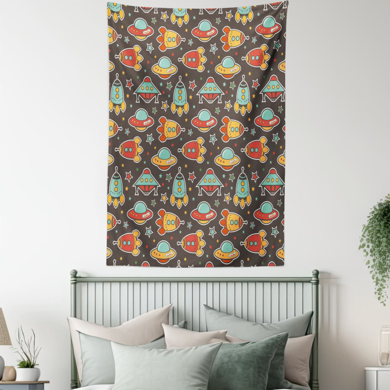 Outer Space Elements Tapestry