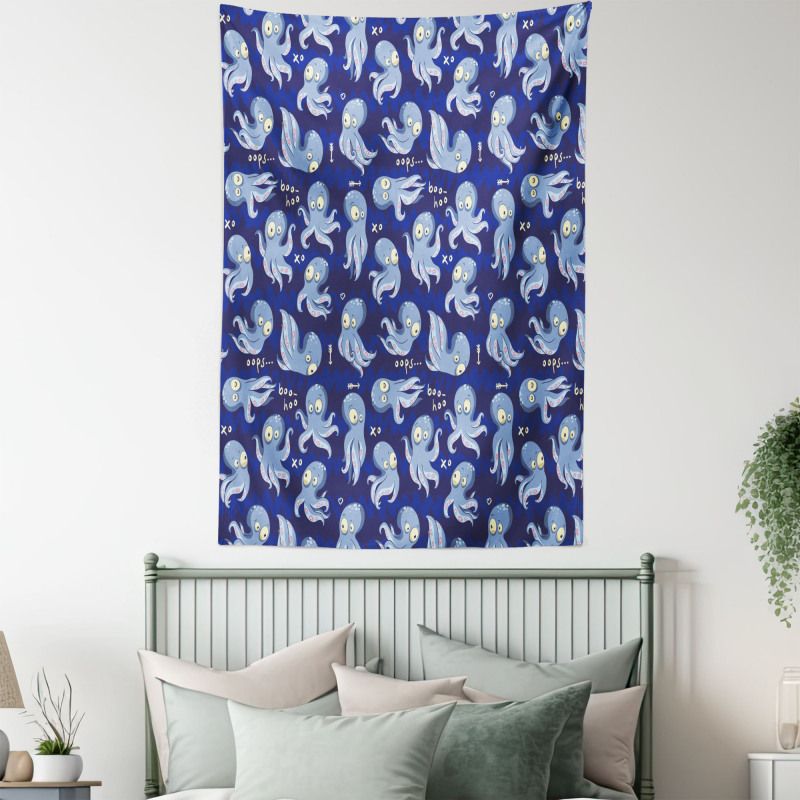 Cartoon Style Wildlife Tapestry